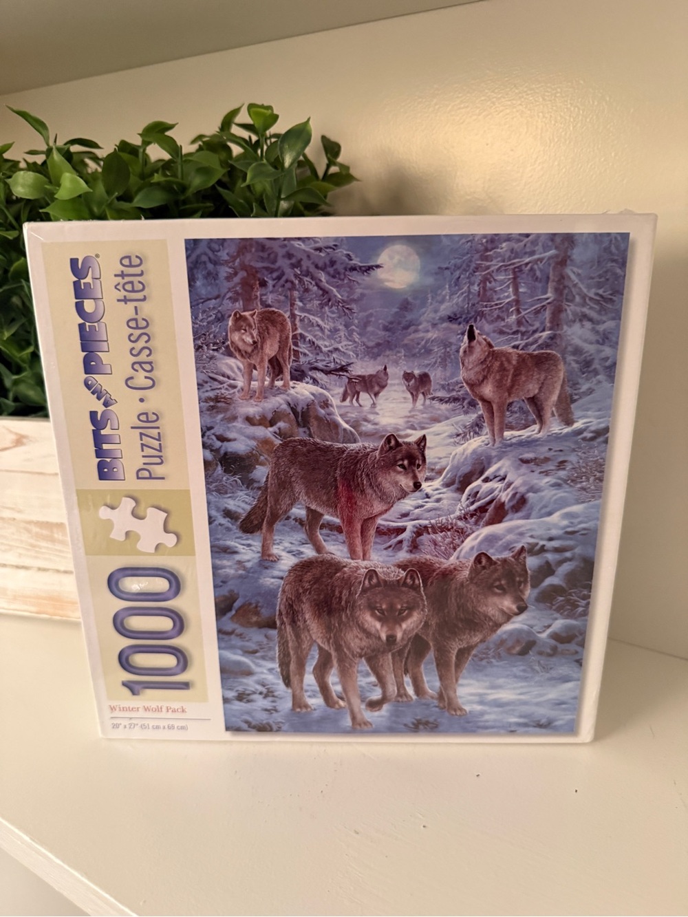 Bits and Pieces Winter Wolf Pack 1000 Piece Jigsaw Puzzle NEW Sealed Wildlife